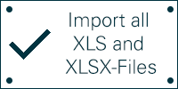 Commercial picture with text: import all XLS and XLSX Files